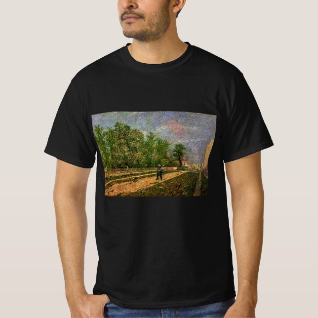 T-shirt Paris Road avec Paysan par Vincent van Gogh (Devant)