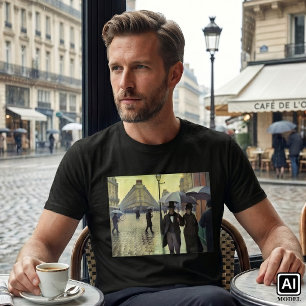 T-shirt Paris, rue de jour de pluie par Gustave Caillebott