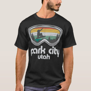 T-shirt Park City Utah Mountain Snowboard Retro Snowboardi