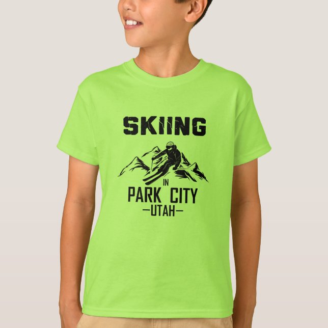 T-shirt Park City Utah ski (Devant)