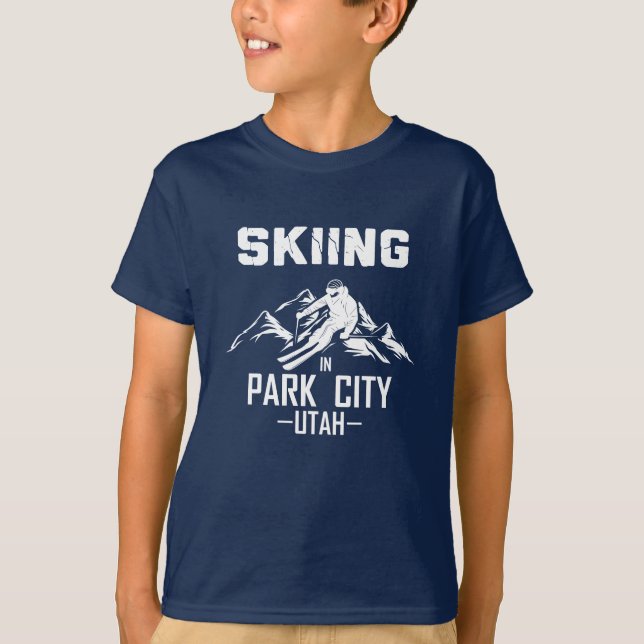 T-shirt Park City Utah ski (Devant)
