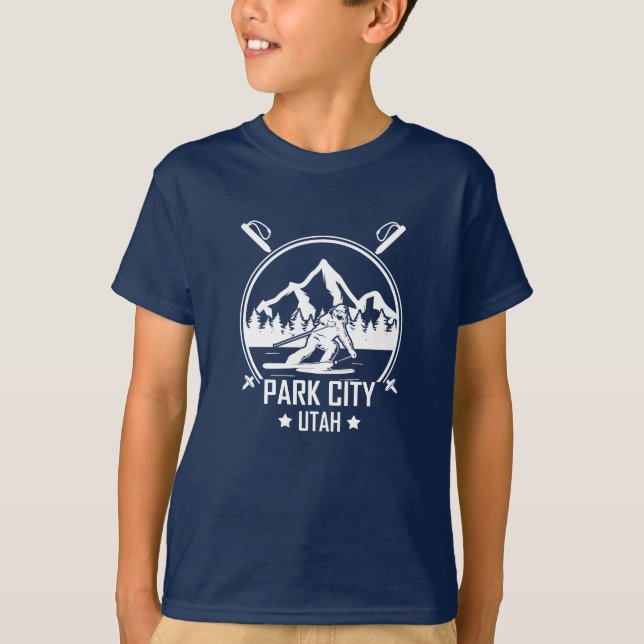 T-shirt Park City Utah ski (Devant)