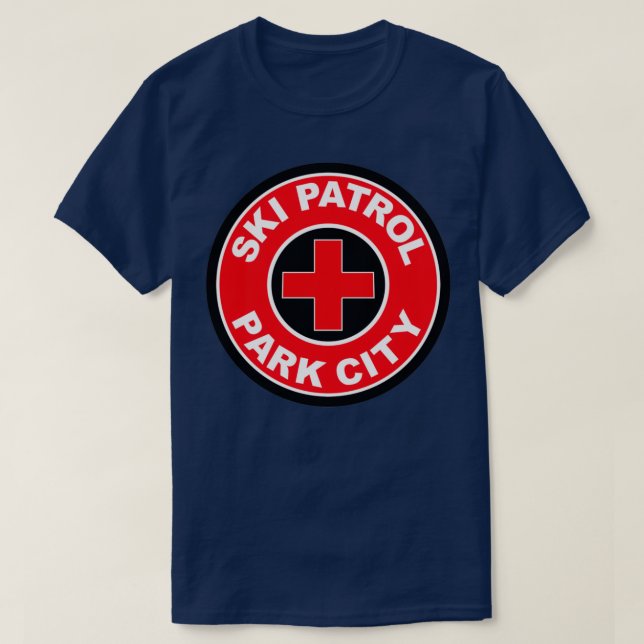 T-shirt PARK CITY UTAH Ski Patrol Mountain Art (Design devant)