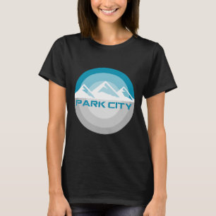 T-shirt Park City Utah Vintage Retro Snowboard T