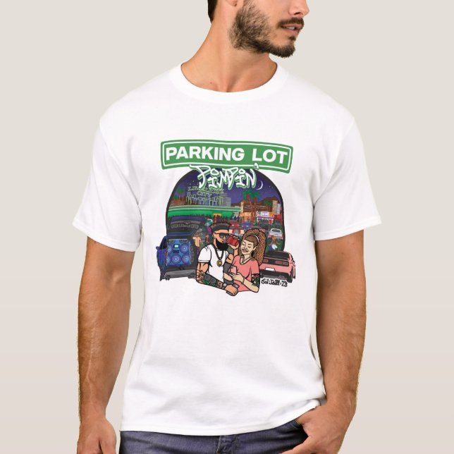 T-shirt Parking Lot Pimpin' Tee (blanc) (Devant)