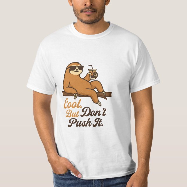 T-shirt Parking relaxant avec lunettes de soleil et boisso (Devant)