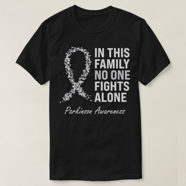 T-shirt Parkinson Awareness Gray Ribbon  (Design devant)