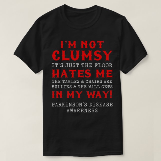 T-shirt Parkinsons Disease Awareness Clumsy Warrior Surviv (Design devant)
