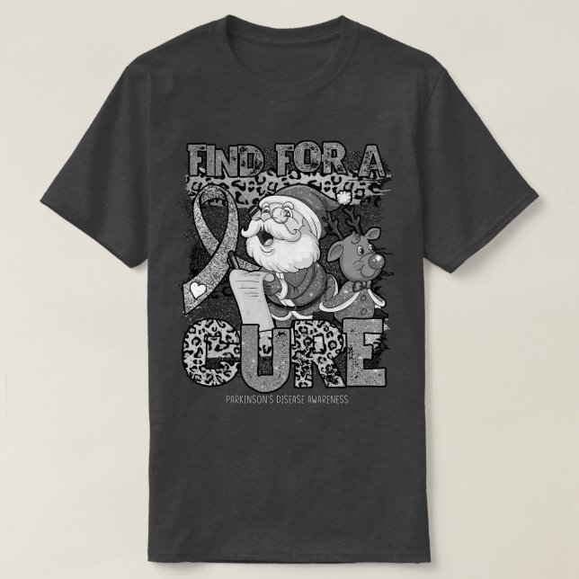 T-shirt Parkinsons Maladie Sensibilisation léopard Noël (Design devant)