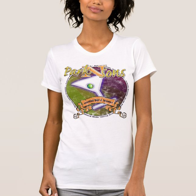 T-shirt Parkinsons Martini Bar Cercle toujours secoué dst  (Devant)