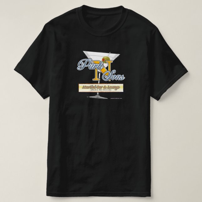 T-shirt Parkinsons (Park N Sons) Martini Bar et Salon (Design devant)