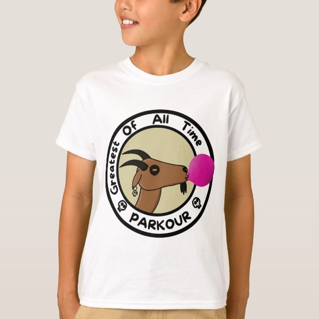 T-shirt Parkour Goat - Greatest of all time (Devant)