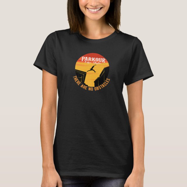 T-shirt Parkour Life Style Obstacles Extrem Sports video g (Devant)