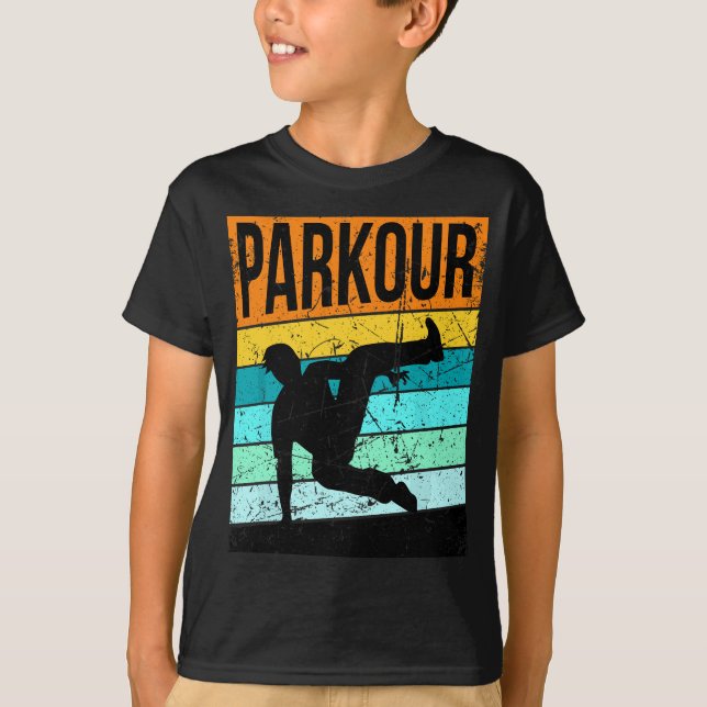 T-shirt Parkour Pour Garçons Filles Gear Jump Party (Devant)