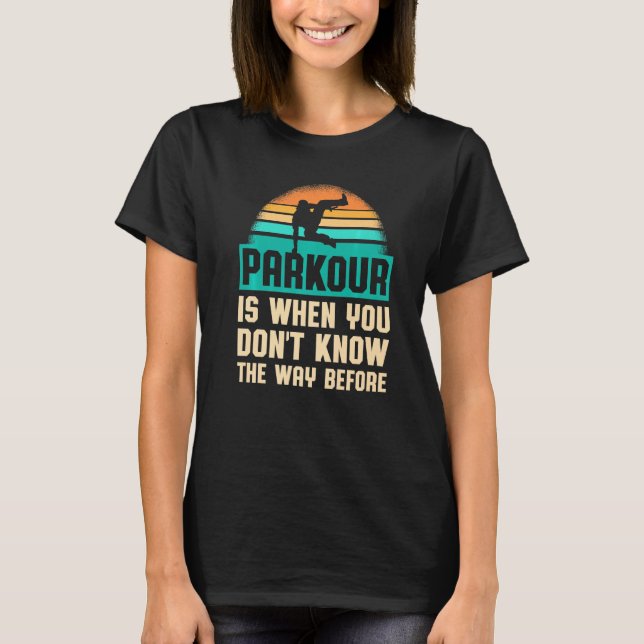 T-shirt Parkour Pour Parkour Runner Traceur Freestyle Runn (Devant)