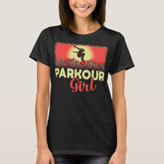 T-shirt Parkour Traceur Freerunning Athlète Parkour Girl 