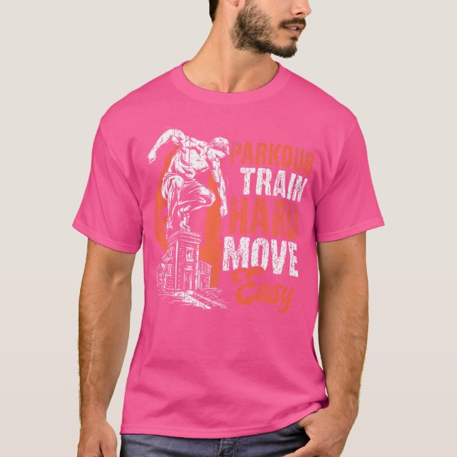 T-shirt Parkour Train Hard Move Easy Parkour (Devant)