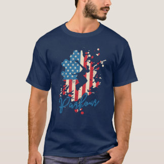 T-shirt Parkour USA Drapeau Sportraining Fitness drôle