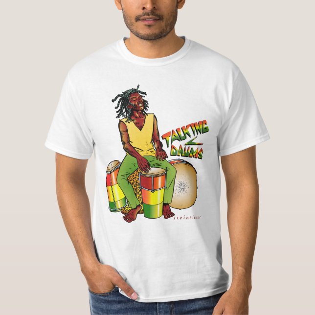 T-shirt parlant de tambours de Rasta (Devant)