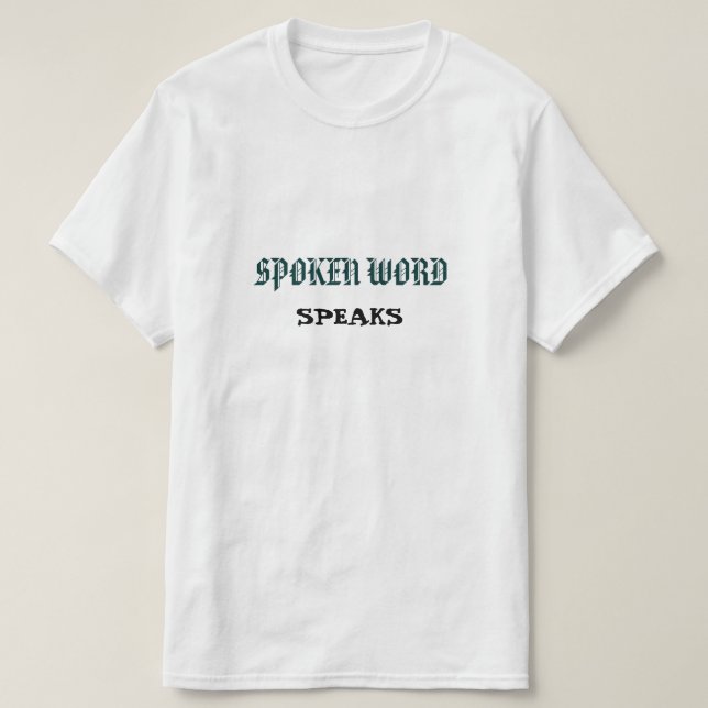 T-shirt parlé de mot (vieille police) (Design devant)