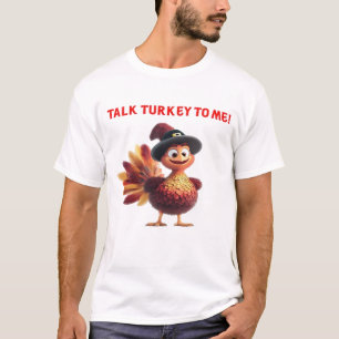 T-shirt Parle dinde avec moi drôle de conception de Thanks