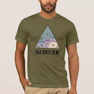 T-shirt Parle-moi salement - Diagramme de texture du sol
