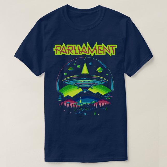T-shirt Parlement Funkadelic Retro Mothership Rock Funk (Design devant)