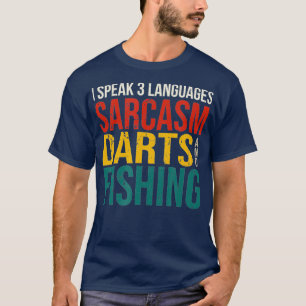 T-shirt Parler 3 Langues Sarcasme Darts Chasse Dart