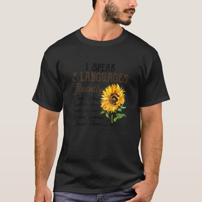 T-shirt Parler 5 langues Fluently Bookish Smut Reader Boo (Devant)