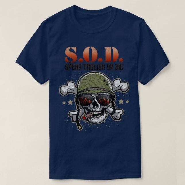 T-shirt Parler anglais ou mourir (Design devant)
