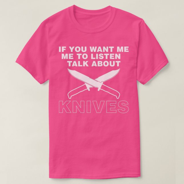 T-shirt Parler de couteaux Couteau Conception Collecteur (Design devant)