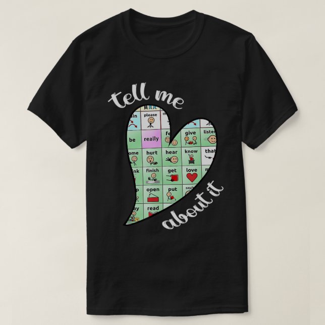 T-shirt parler de lui orthophonie aac sped professeur (Design devant)