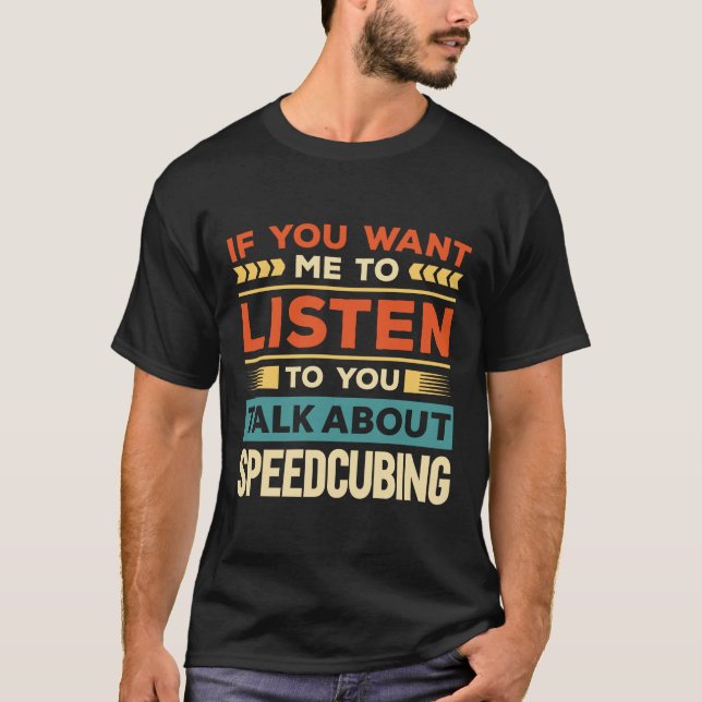 T-shirt Parler de Speedcubing (Devant)