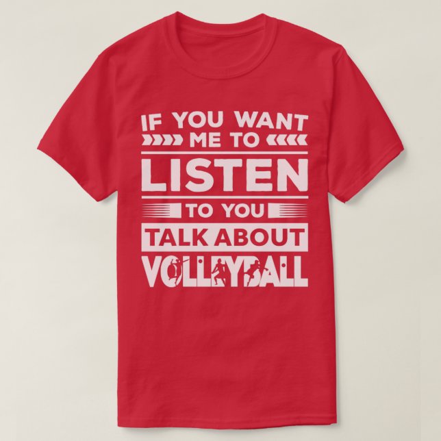 T-shirt Parler de volleyball (Design devant)