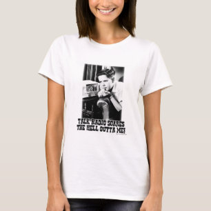 T-shirt Parler Radio Est Effrayant Art Rétro Moto