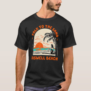 T-shirt Parlez À Sand Caswell Beach Ocean North Carolin