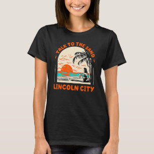 T-shirt Parlez À Sand Lincoln City Beach Oregon Ocean S