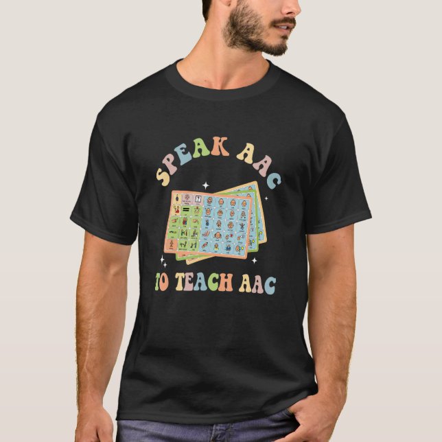 T-shirt Parlez AAC pour enseigner AAC (Devant)