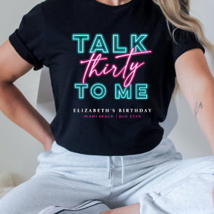 T-shirt Parlez Trente pour moi sale 30e Neon Bleu & Rose