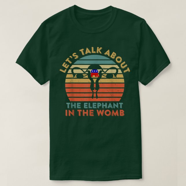T-shirt Parlons De L'Éléphant Dans L'Armature Des Femmes (Design devant)