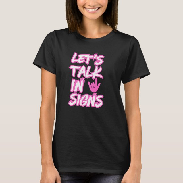 T-shirt Parlons en signes - Sensibilisation des Sourds (Devant)