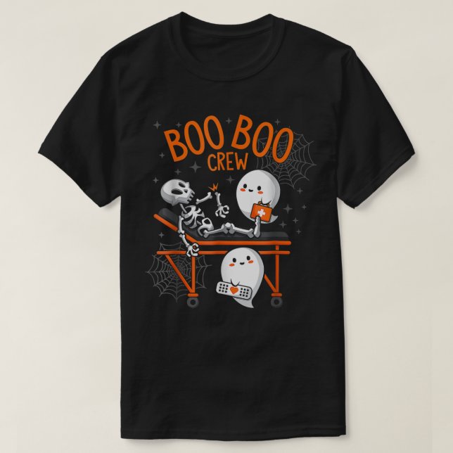 T-shirt Parme de médecin fantôme EMT infirmière Halloween  (Design devant)