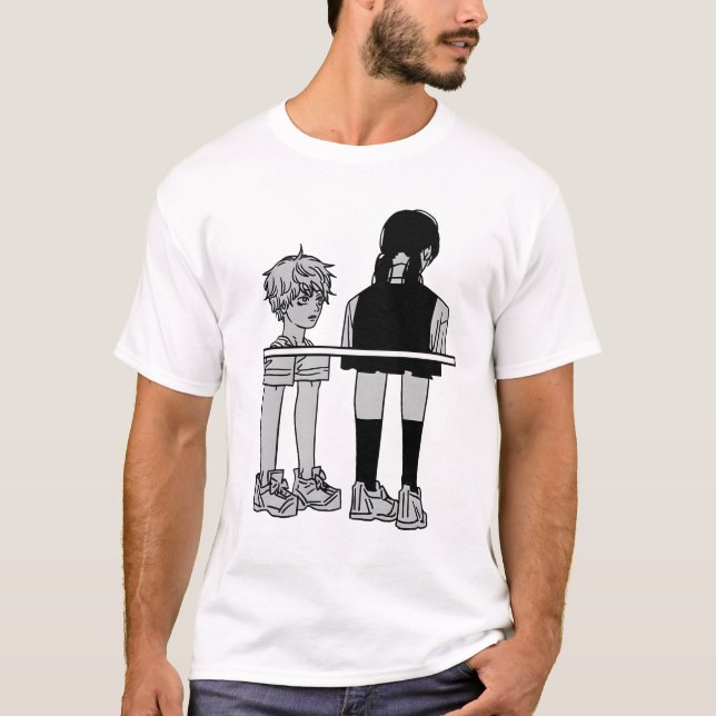 T-shirt Parmi nous Denji & Asa (Devant)