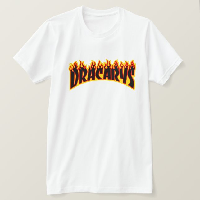 T-shirt Parodie de flamme de Dracarys - de Thrasher (Design devant)