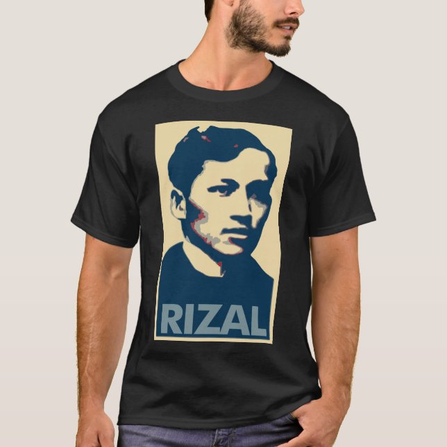 T-shirt Parodie politique d'affiche de Jose Rizal (Devant)