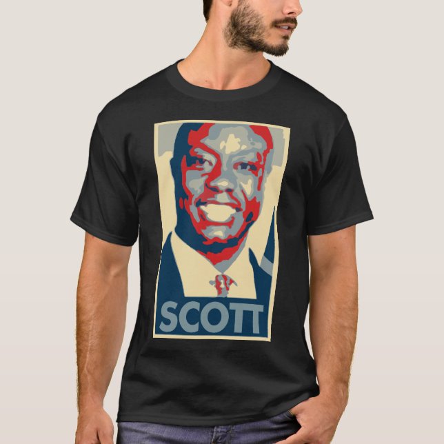 T-shirt Parodie politique d'affiche de Tim Scott (Devant)