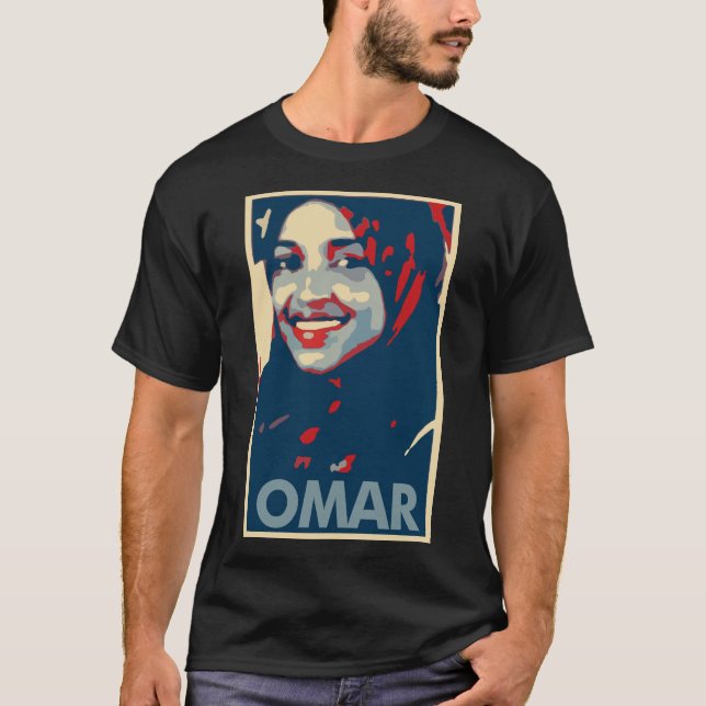 T-shirt Parodie politique d'affiche d'Ilhan Omar (Devant)