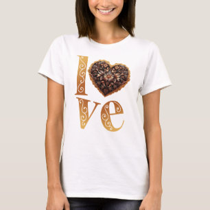 T-shirt Parole d'amour avec coeur romantique en fibre rose