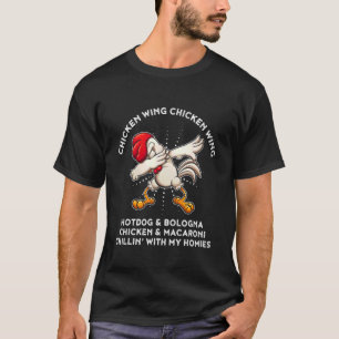 T-shirt Parole de chanson de Chicken Wing Hot Dog Bologna
