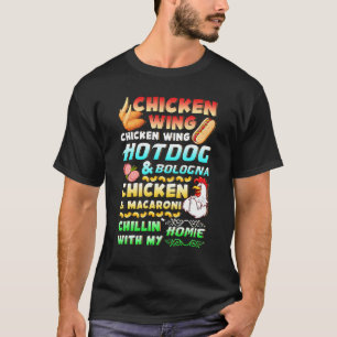 T-shirt Parole de chanson virale sur l'aile de poulet, hot